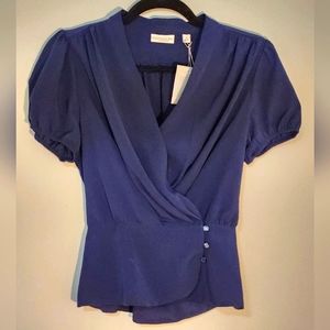 New York & Company x Eva Mendes Wrap Blouse